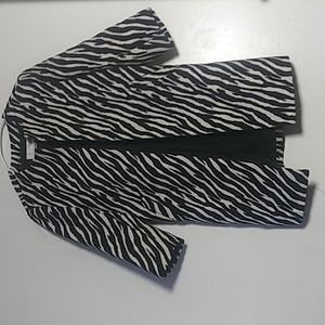 Women's jacket cardigan zebra design size 8 Boston Proper.  Perfect condition!